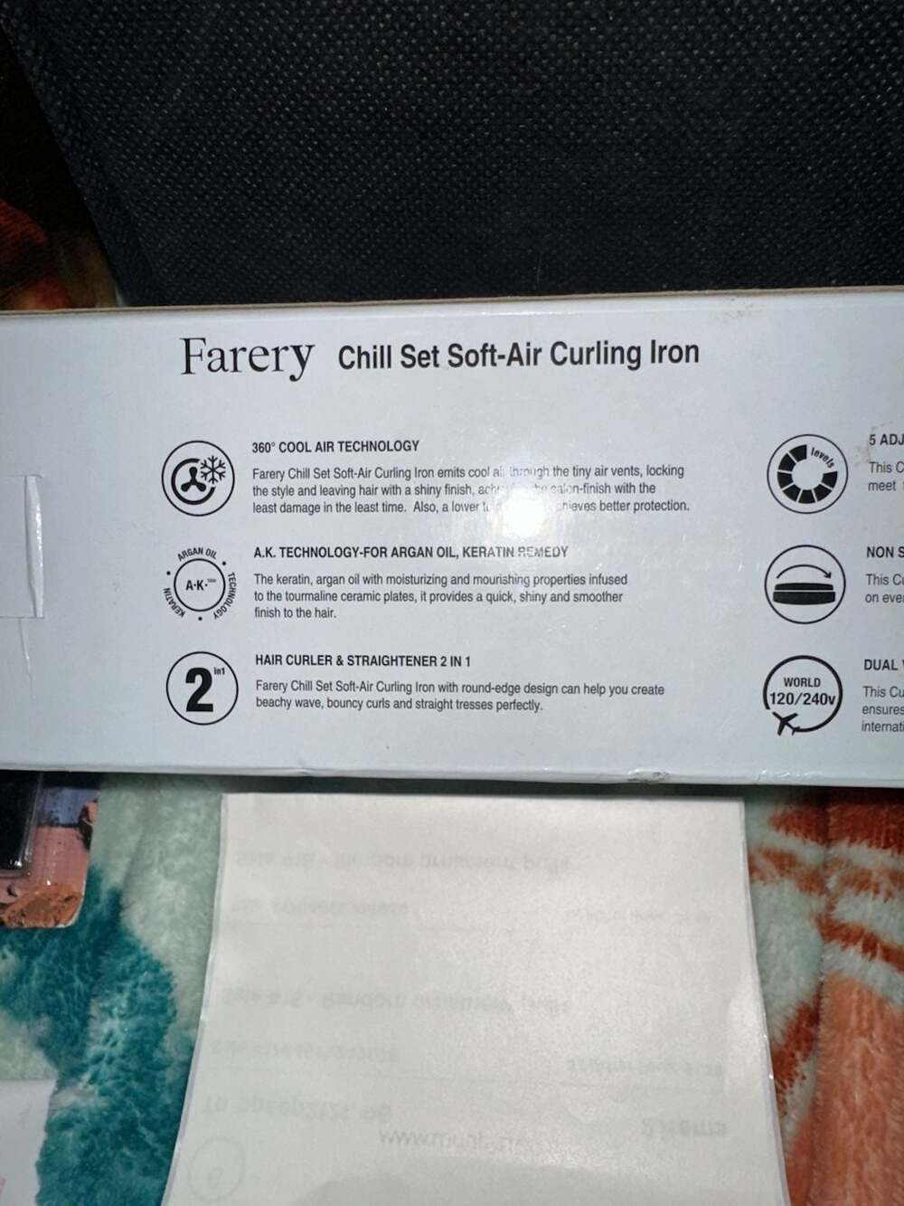 Farery Chill Set Soft-Air Curling Iron 2-in-1 Hair Curler and Straightener